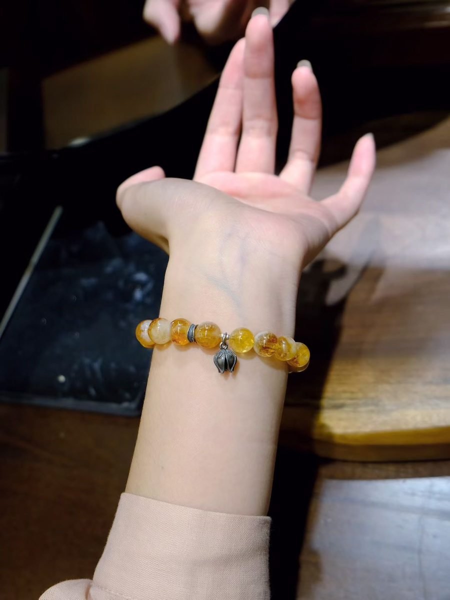 9mm Citrine Bracelet — Ref. 01027 - Image 3
