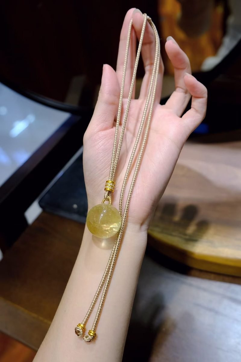 24mm Citrine Necklace
