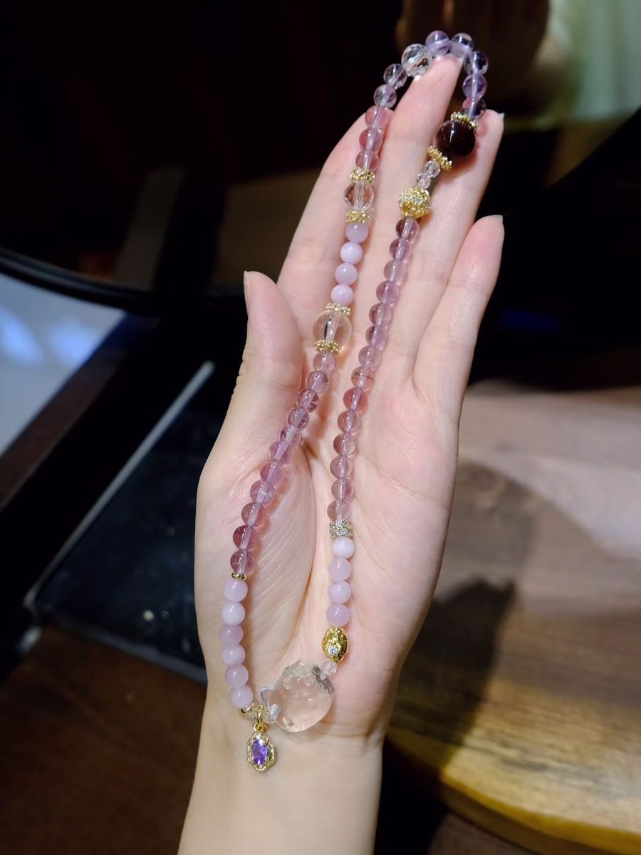 Amethyst Bracelet with Kunzite — Ref. 01045