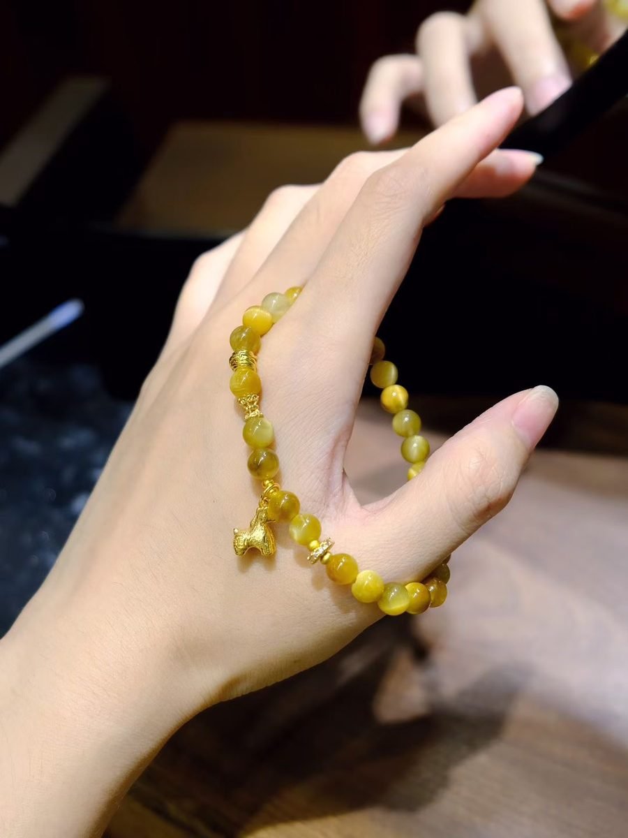 Citrine Bracelet with Tiger Eye — Ref. 01050 - Image 2