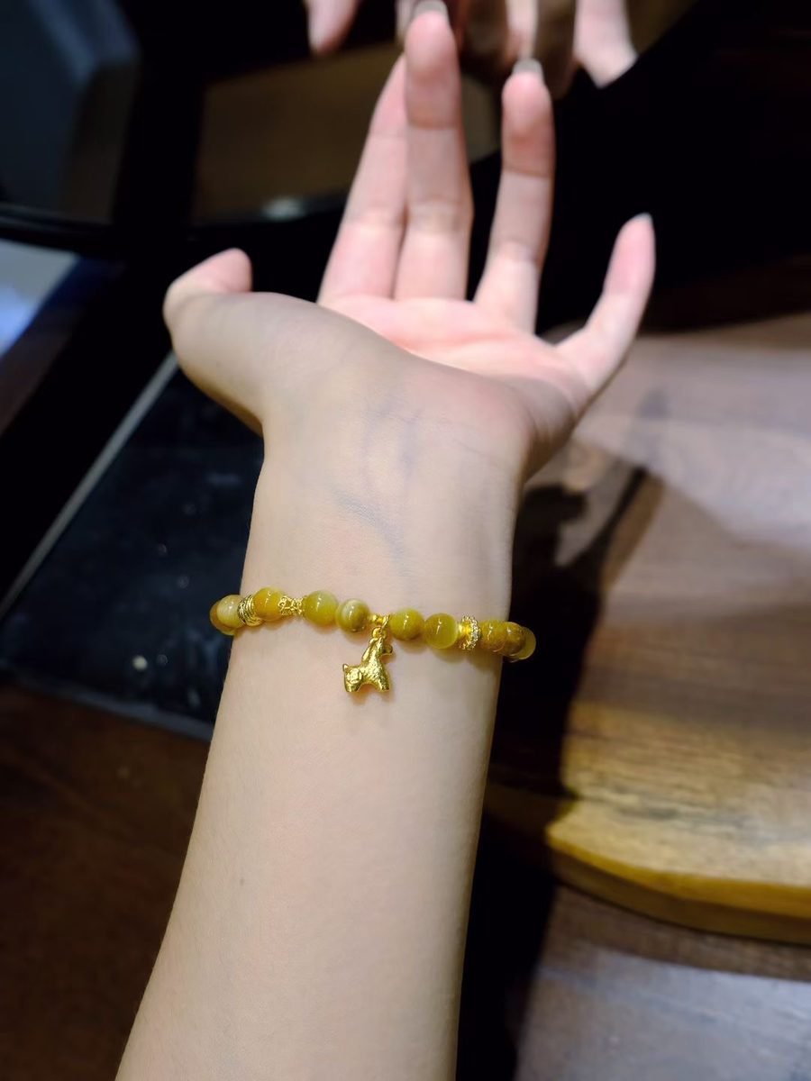 Citrine Bracelet with Tiger Eye — Ref. 01050 - Image 3