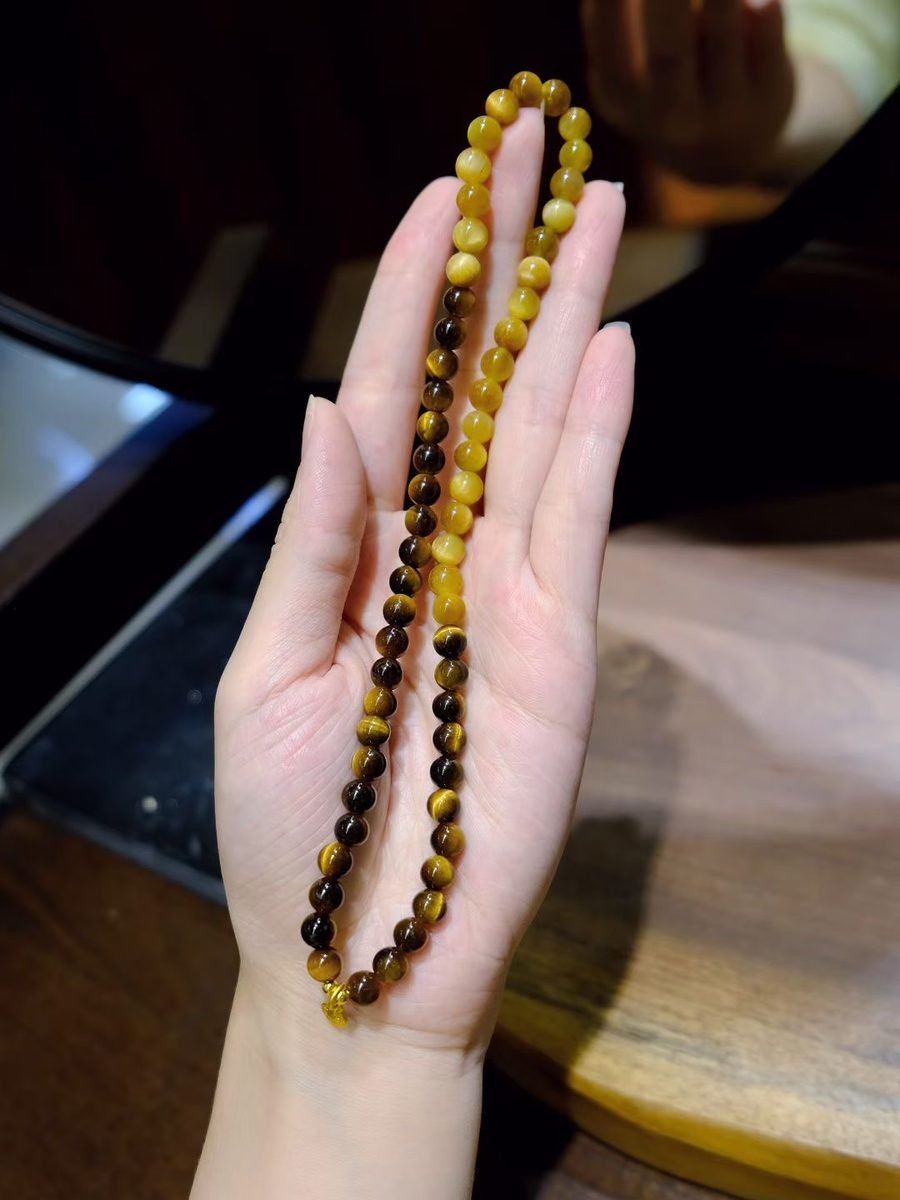 Citrine Bracelet with Tiger Eye — Ref. 01051