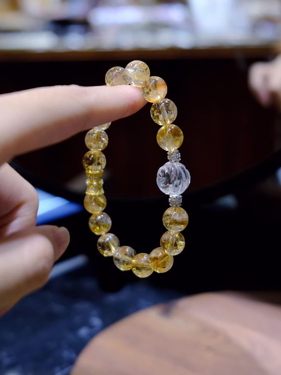 9mm Citrine Bracelet — Ref. 01053
