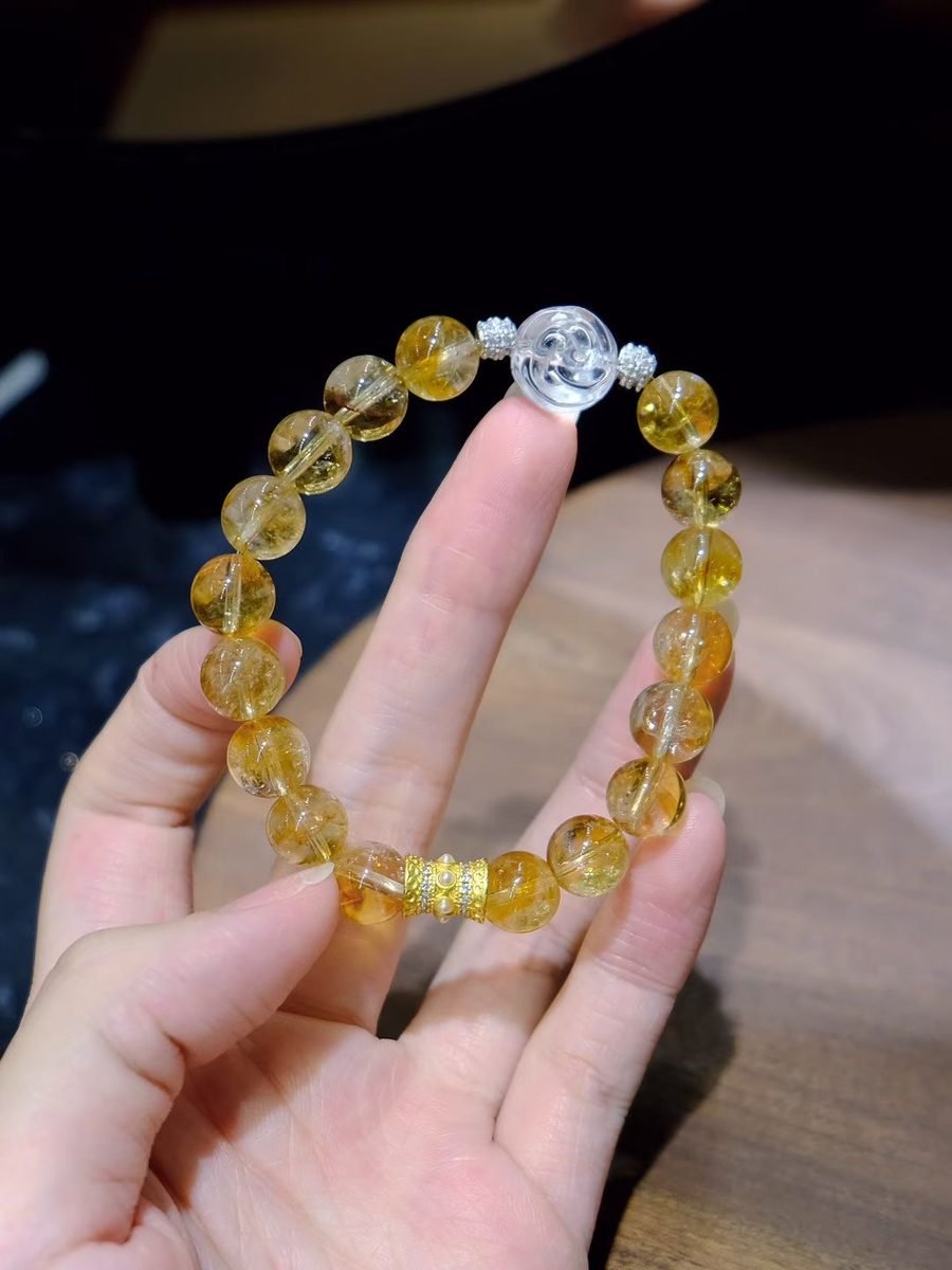 9mm Citrine Bracelet — Ref. 01053 - Image 2