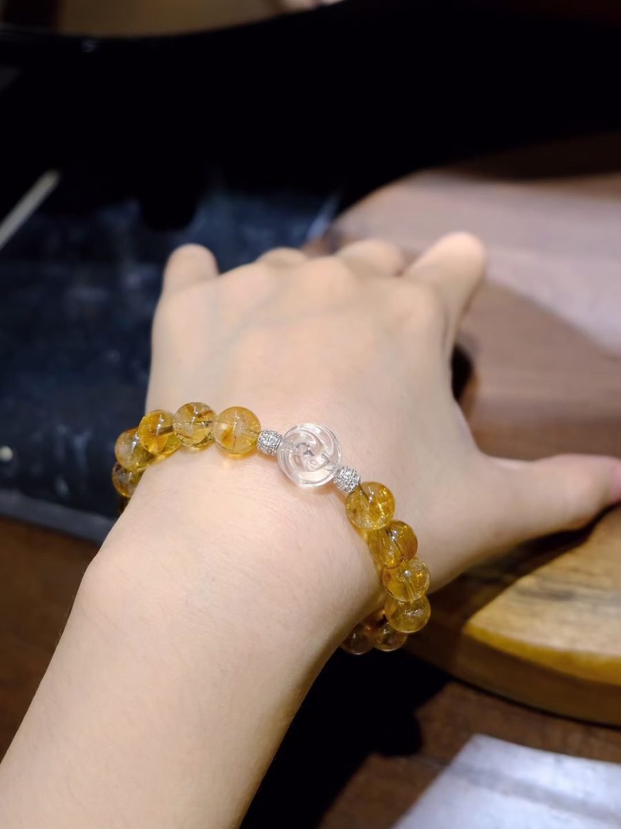 9mm Citrine Bracelet — Ref. 01053 - Image 3