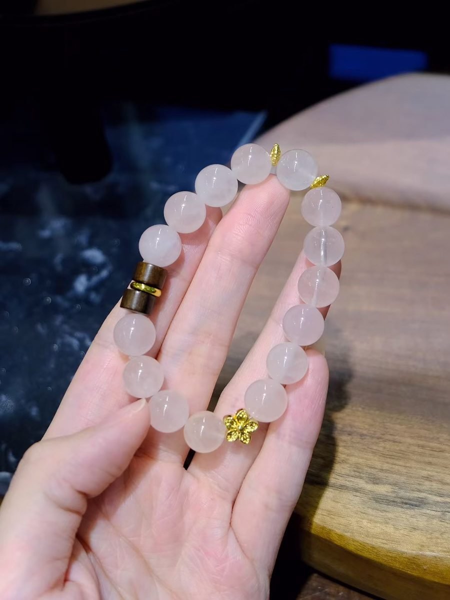 10mm Rose Quartz Bracelet — Ref. 01146