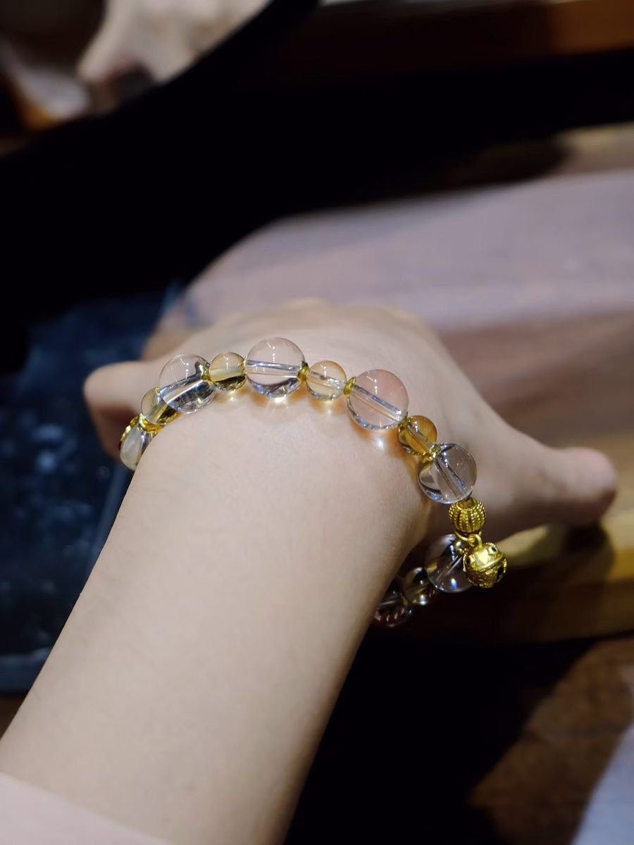 Citrine Bracelet with Clear Quartz — Ref. 01166 - Image 6