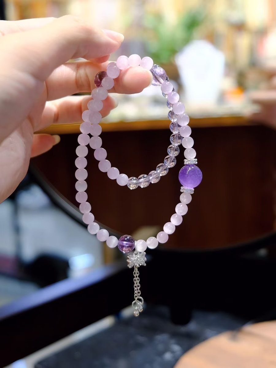 Amethyst Bracelet with Kunzite — Ref. 01322