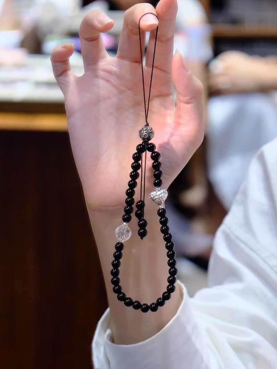 6mm Black Obsidian Bracelet - Image 2