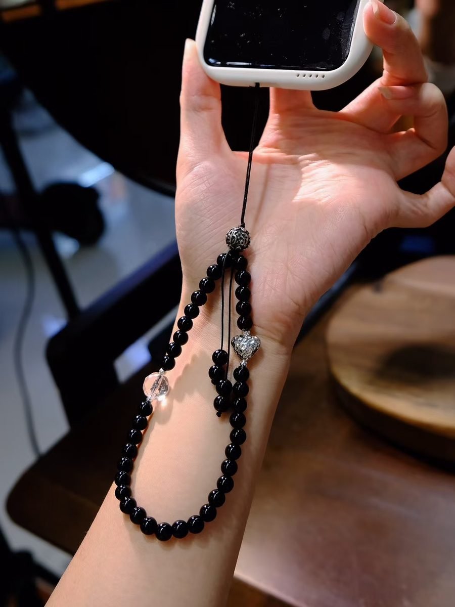6mm Black Obsidian Bracelet - Image 3