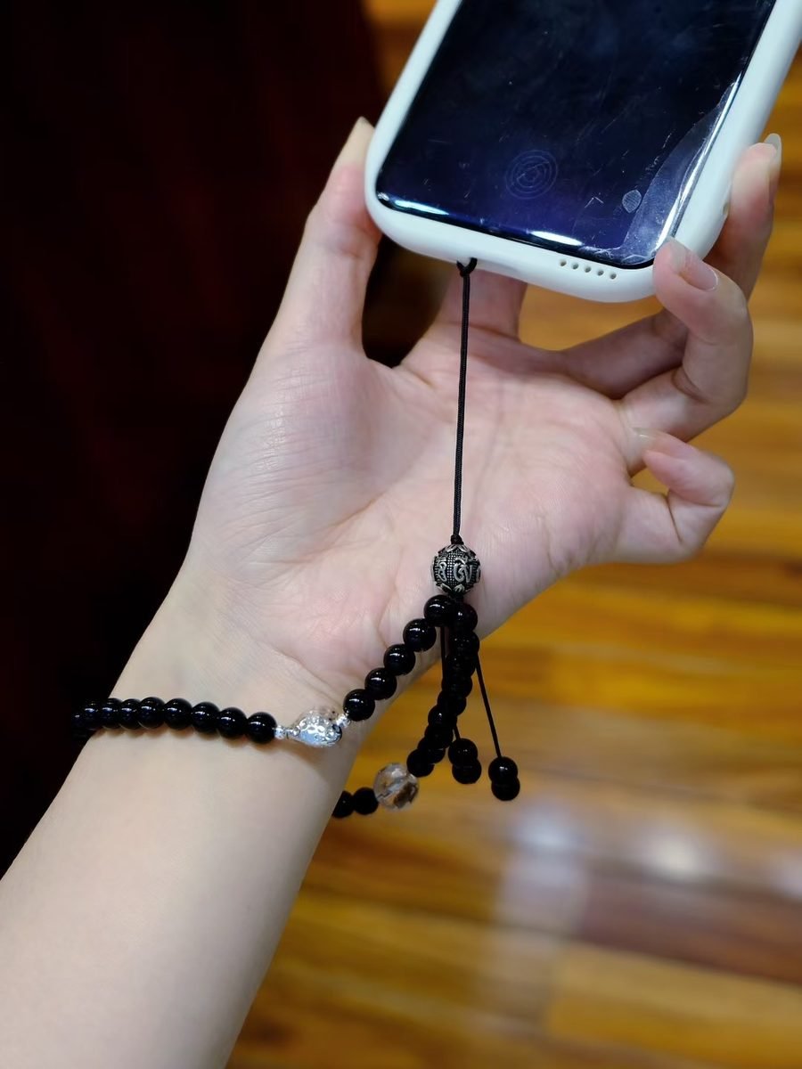 6mm Black Obsidian Bracelet - Image 4