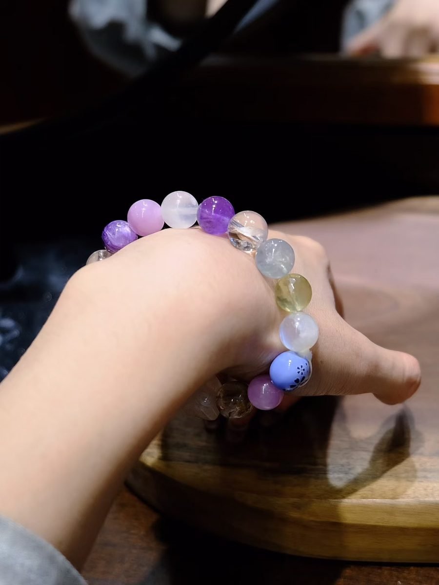 7 Chakra Balancing Bracelet with Rainbow Moonstone & Citrine - Image 5