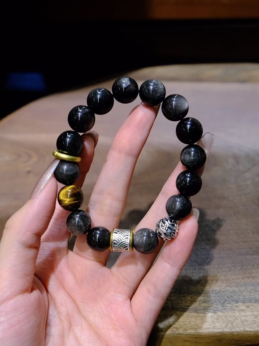 Citrine Bracelet with Tiger Eye — Ref. 01372