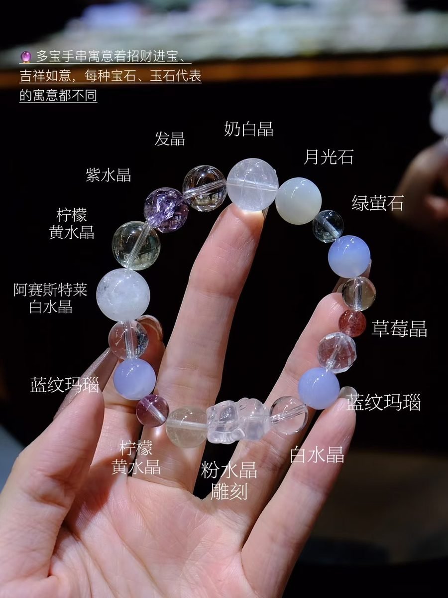 7 Chakra Balancing Bracelet with Citrine & Rutilated Quartz — Ref. 01396
