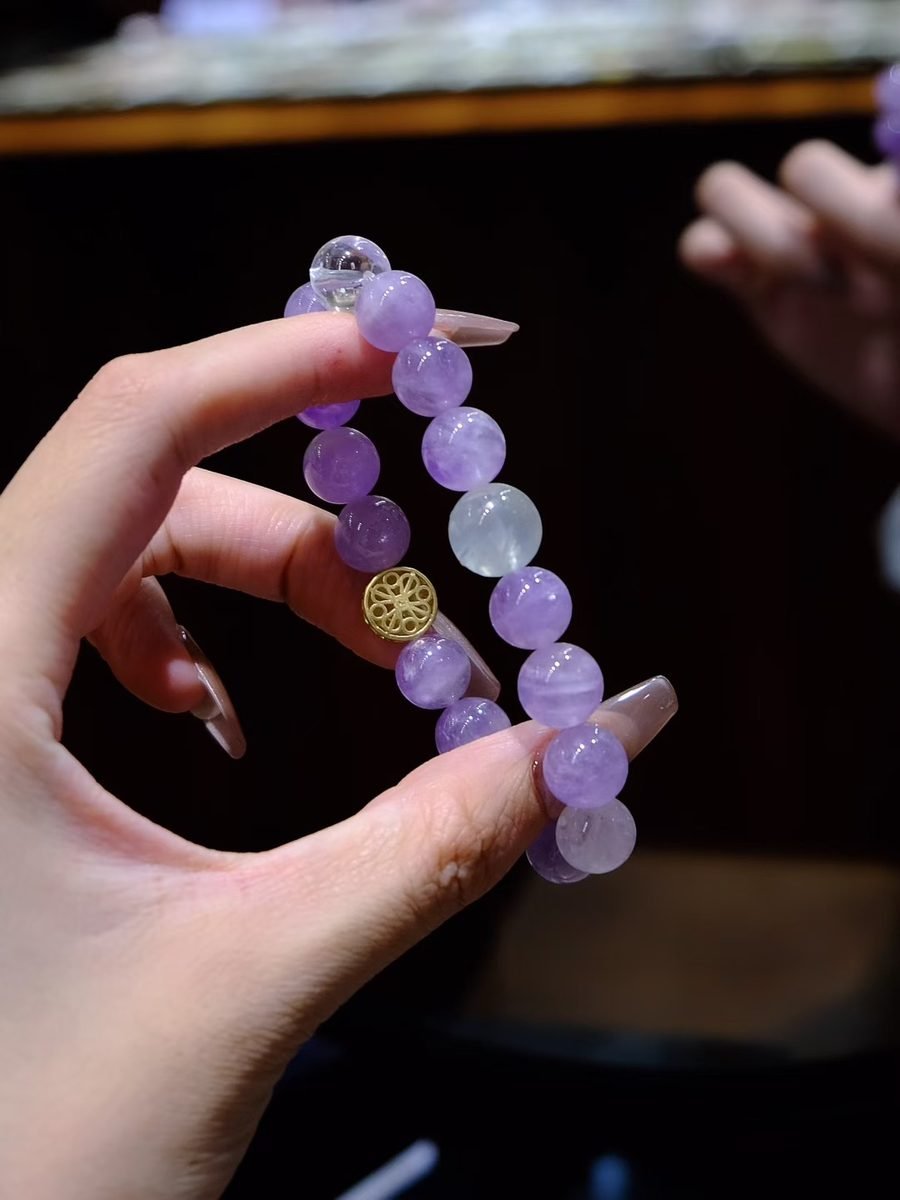 Amethyst Bracelet with Rose Quartz & Clear Quartz — Ref. 01406 - Image 5
