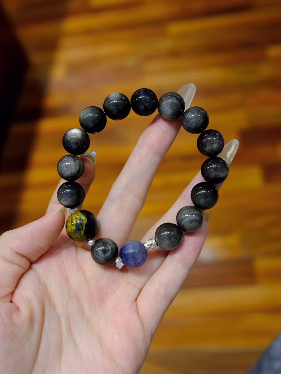 Black Obsidian Bracelet — Ref. 01418