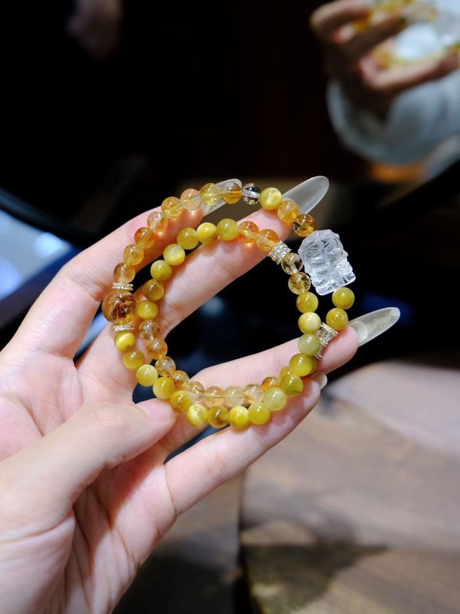 Citrine Bracelet with Tiger Eye — Ref. 01426 - Image 2
