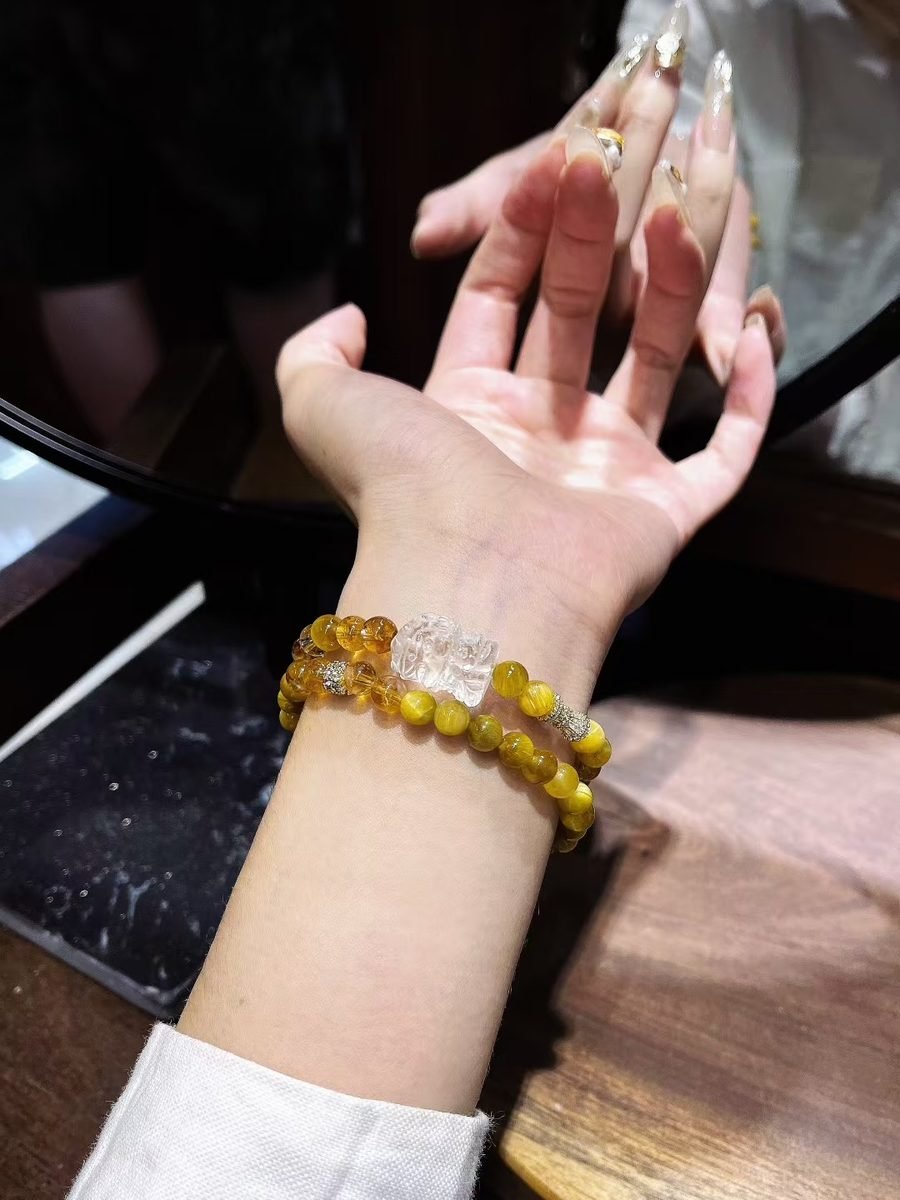 Citrine Bracelet with Tiger Eye — Ref. 01426 - Image 4