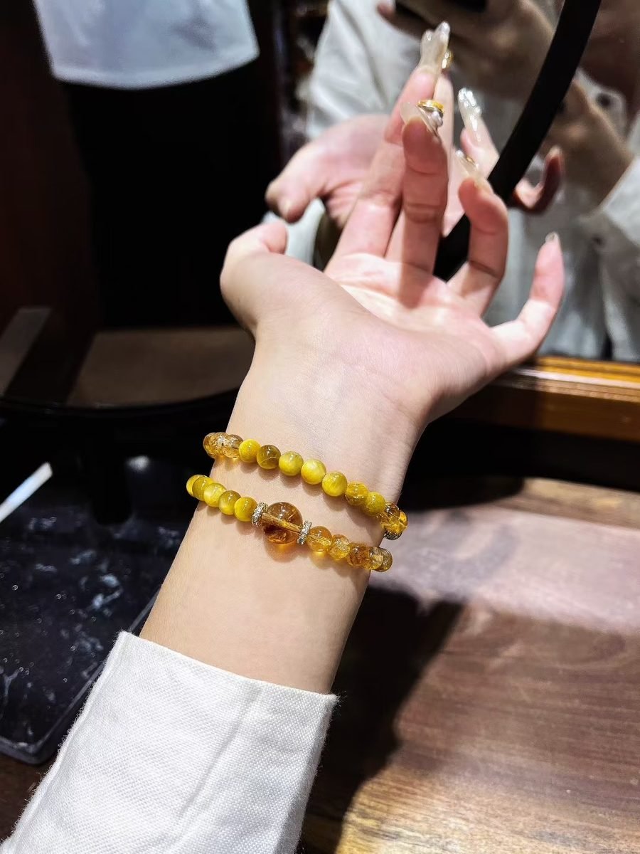 Citrine Bracelet with Tiger Eye — Ref. 01426 - Image 5