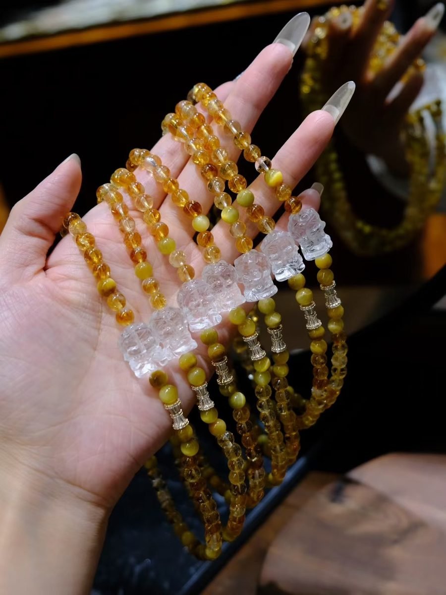 Citrine Bracelet with Tiger Eye — Ref. 01426 - Image 6
