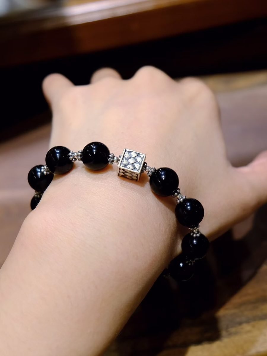 Black Obsidian Bracelet — Ref. 01432 - Image 3