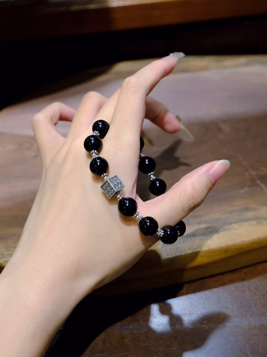 Black Obsidian Bracelet — Ref. 01432 - Image 4