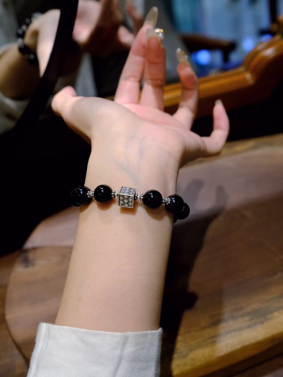 Black Obsidian Bracelet — Ref. 01432 - Image 5