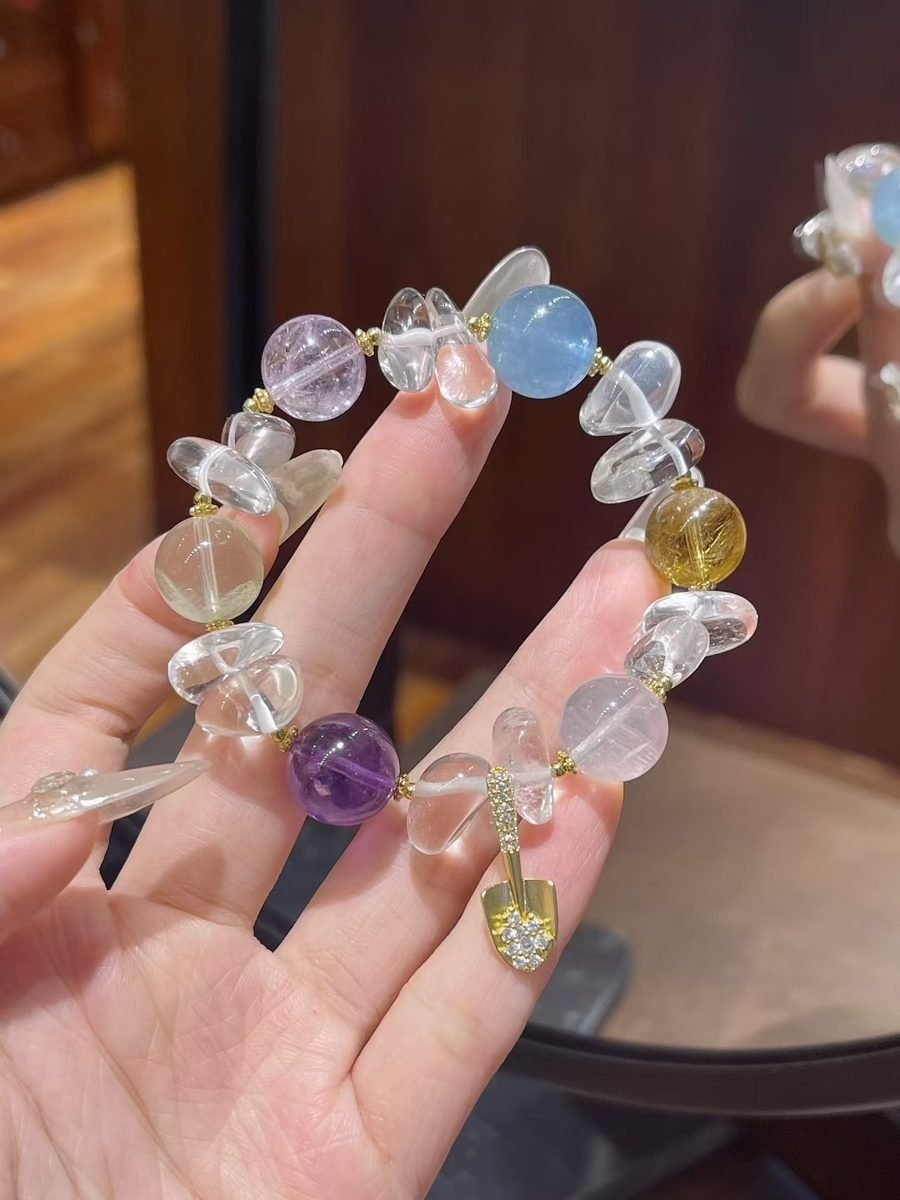 Rose Quartz Bracelet with Amethyst & Citrine