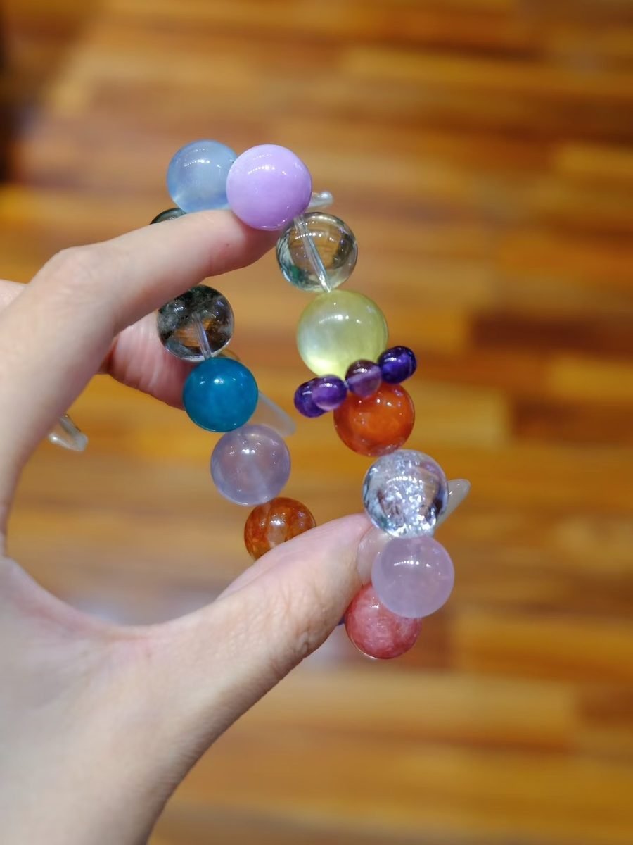 7 Chakra Balancing Bracelet with Citrine & Green Phantom Quartz - Image 3