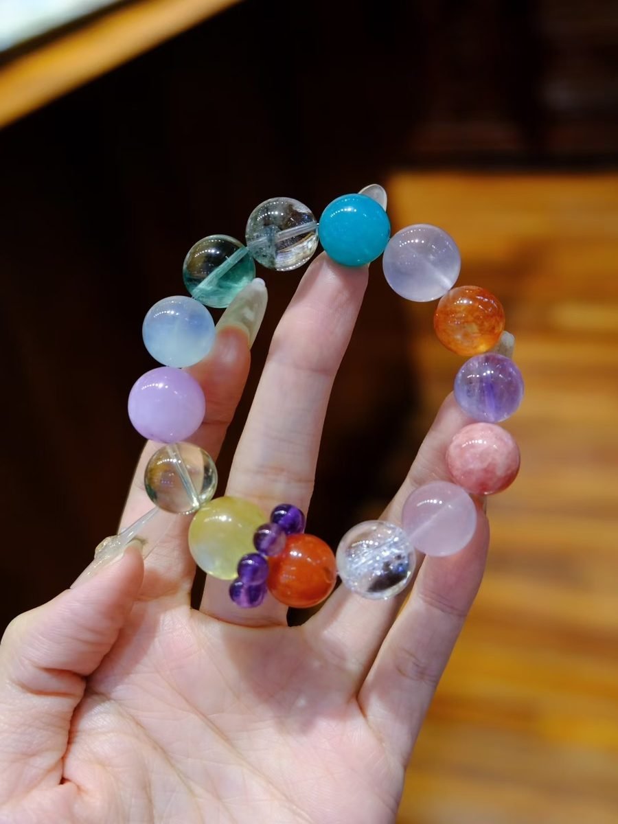 7 Chakra Balancing Bracelet with Citrine & Green Phantom Quartz - Image 5