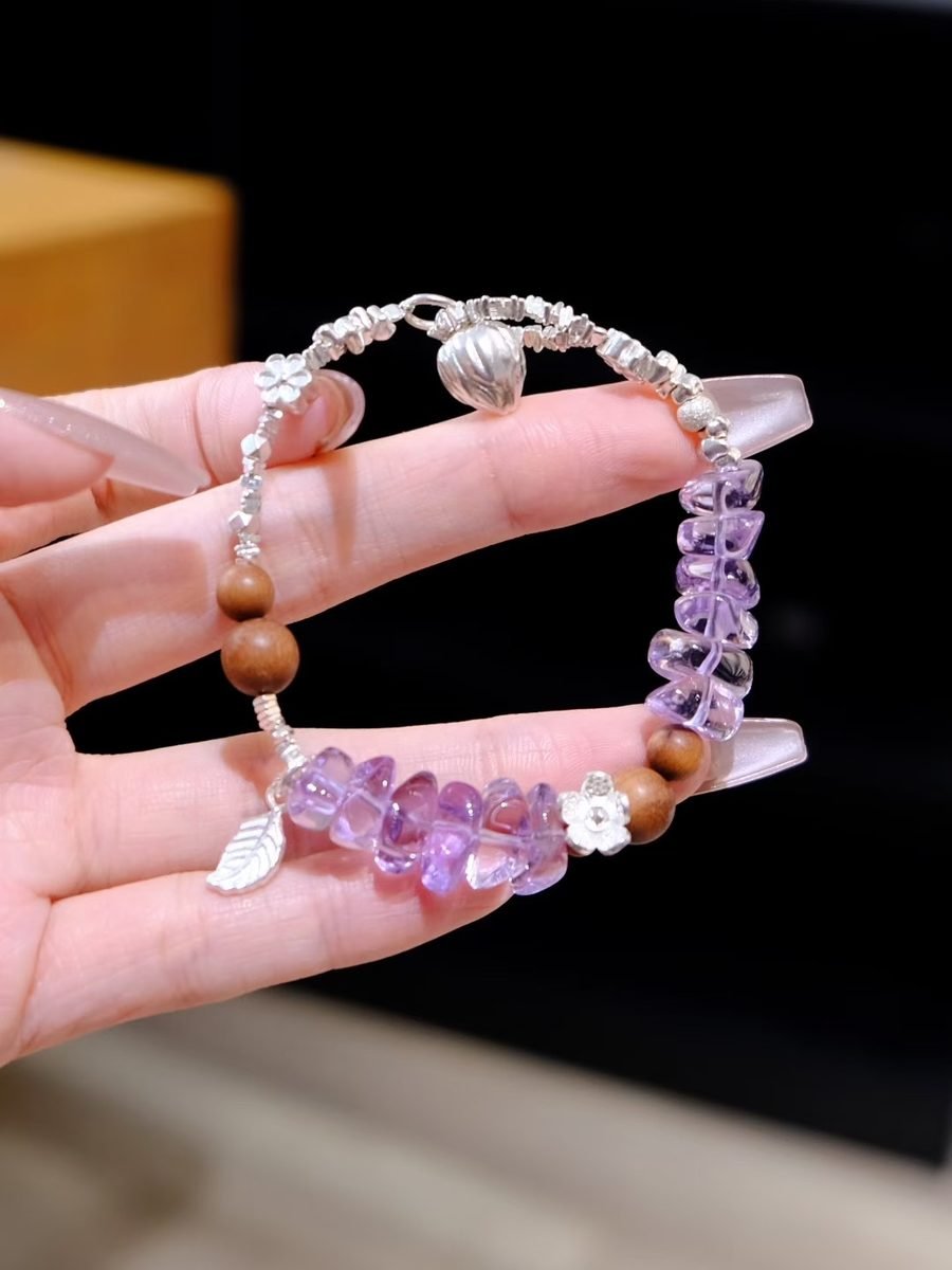 8-10mm Amethyst Baroque Bracelet
