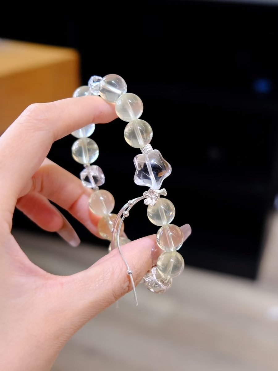 11mm Citrine Bracelet with Clear Quartz - Image 2