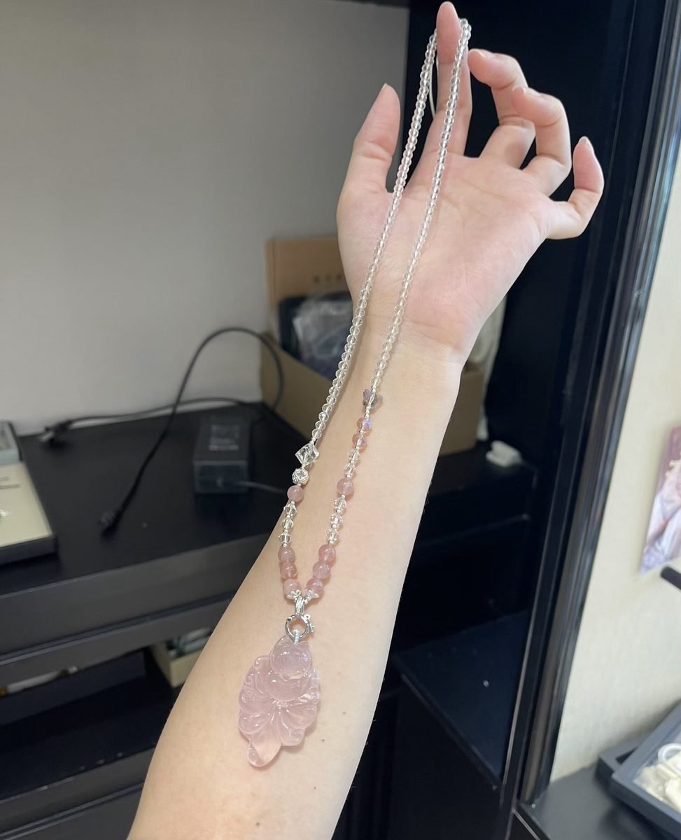 6mm Rose Quartz Bracelet — Ref. 01671 - Image 2