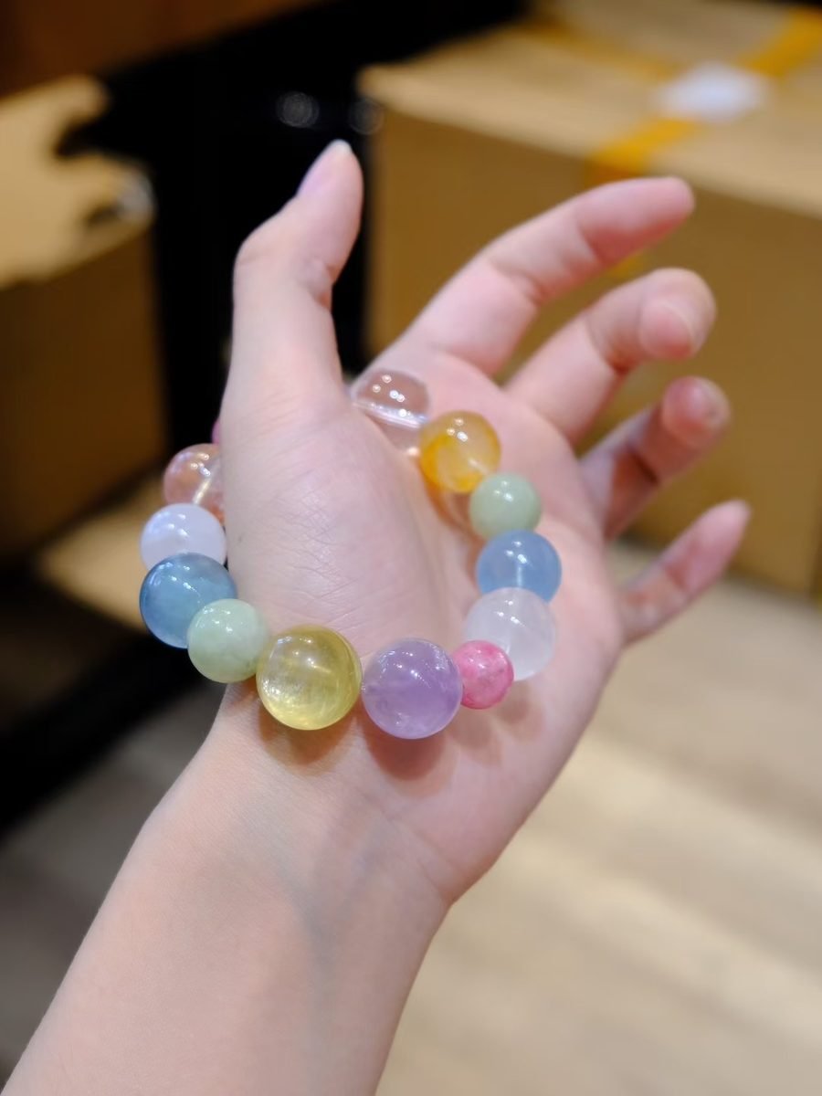 7 Chakra Balancing Bracelet with Aquamarine — Ref. 01678 - Image 2