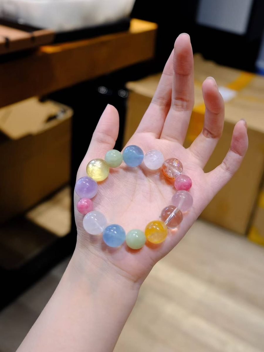 7 Chakra Balancing Bracelet with Aquamarine — Ref. 01678 - Image 4