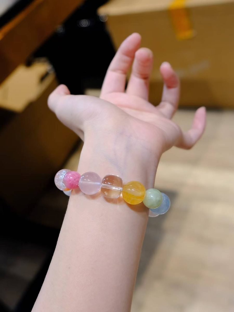 7 Chakra Balancing Bracelet with Aquamarine — Ref. 01678 - Image 5