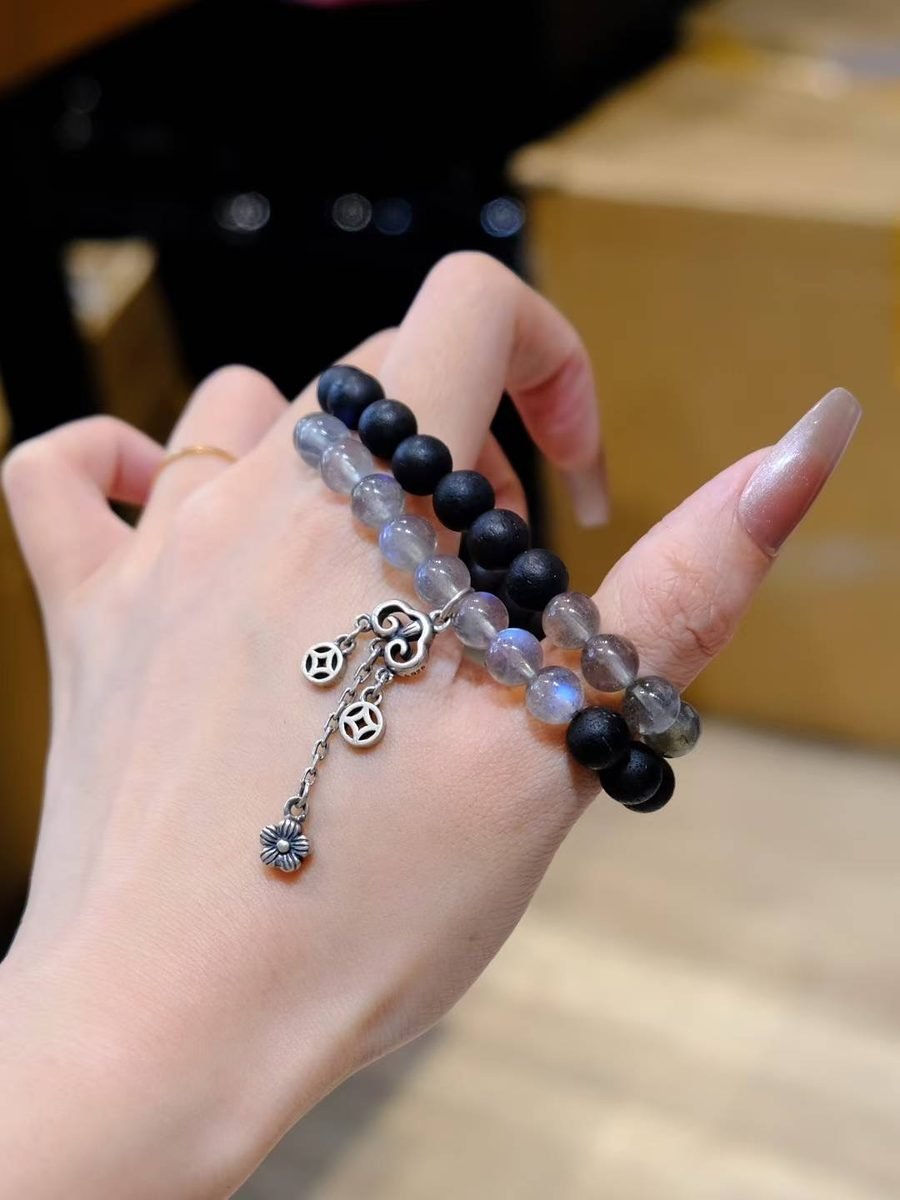 Rainbow Moonstone Bracelet — Ref. 01754 - Image 5
