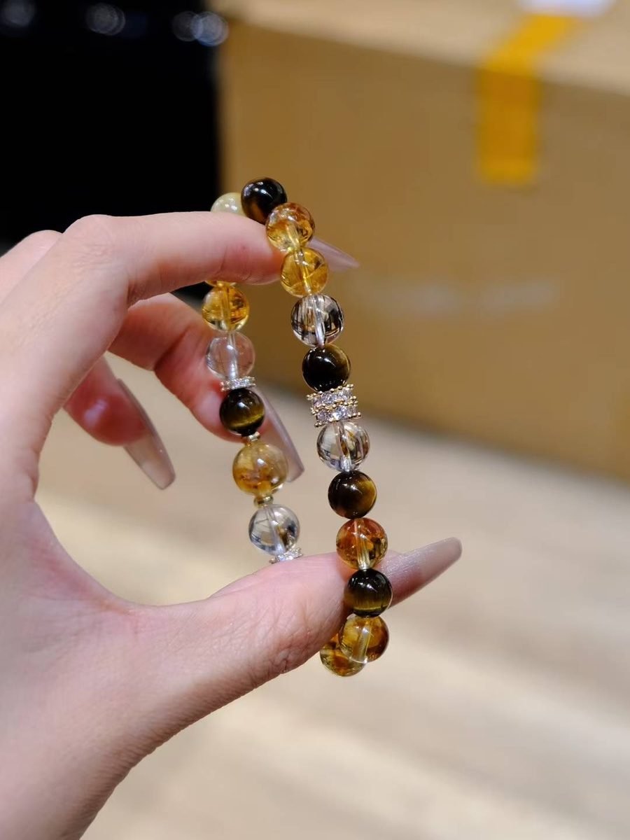 Citrine Bracelet with Tiger Eye — Ref. 01786 - Image 2