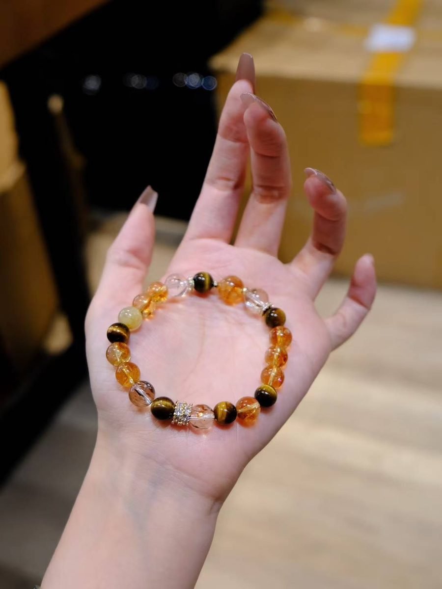 Citrine Bracelet with Tiger Eye — Ref. 01786 - Image 3