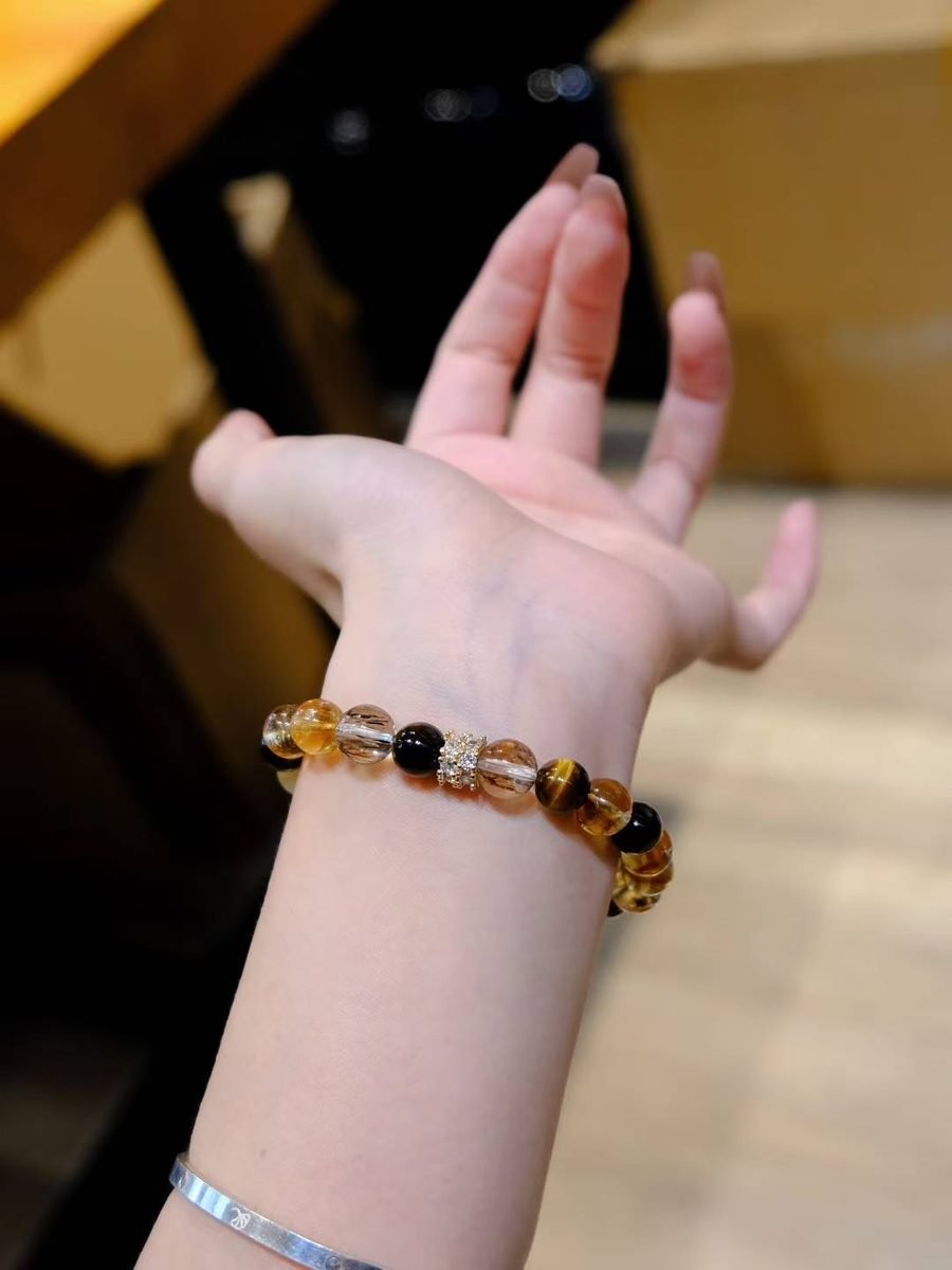 Citrine Bracelet with Tiger Eye — Ref. 01786 - Image 4