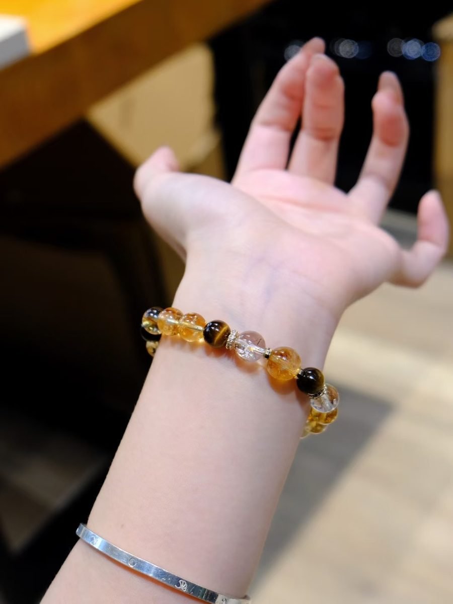 Citrine Bracelet with Tiger Eye — Ref. 01786 - Image 5