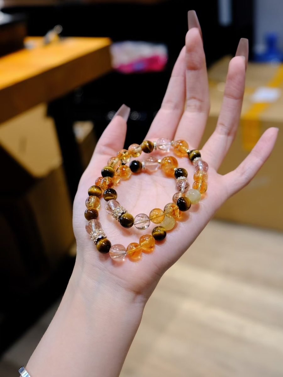Citrine Bracelet with Tiger Eye — Ref. 01786 - Image 6
