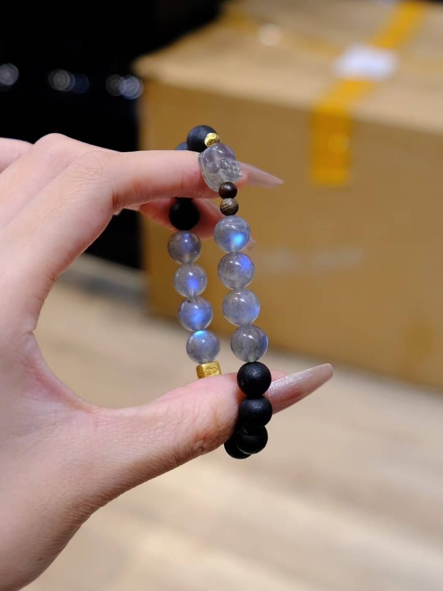 Rainbow Moonstone Bracelet — Ref. 01789 - Image 2