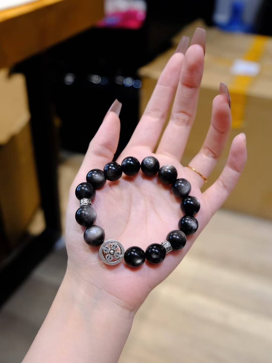 Black Obsidian Bracelet — Ref. 01817 - Image 3
