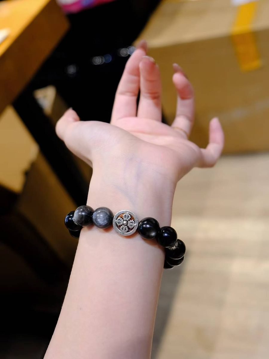 Black Obsidian Bracelet — Ref. 01817 - Image 4