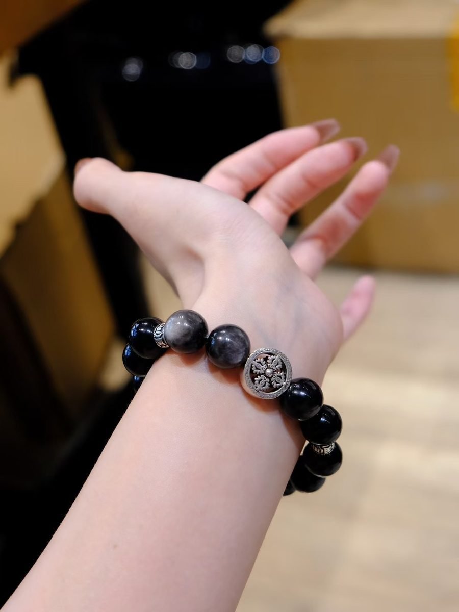 Black Obsidian Bracelet — Ref. 01817 - Image 5
