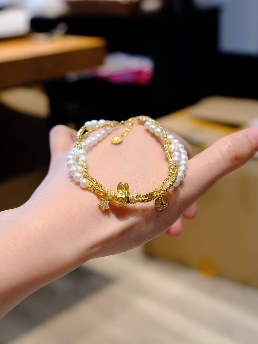 Rainbow Moonstone Bracelet — Ref. 01912 - Image 4