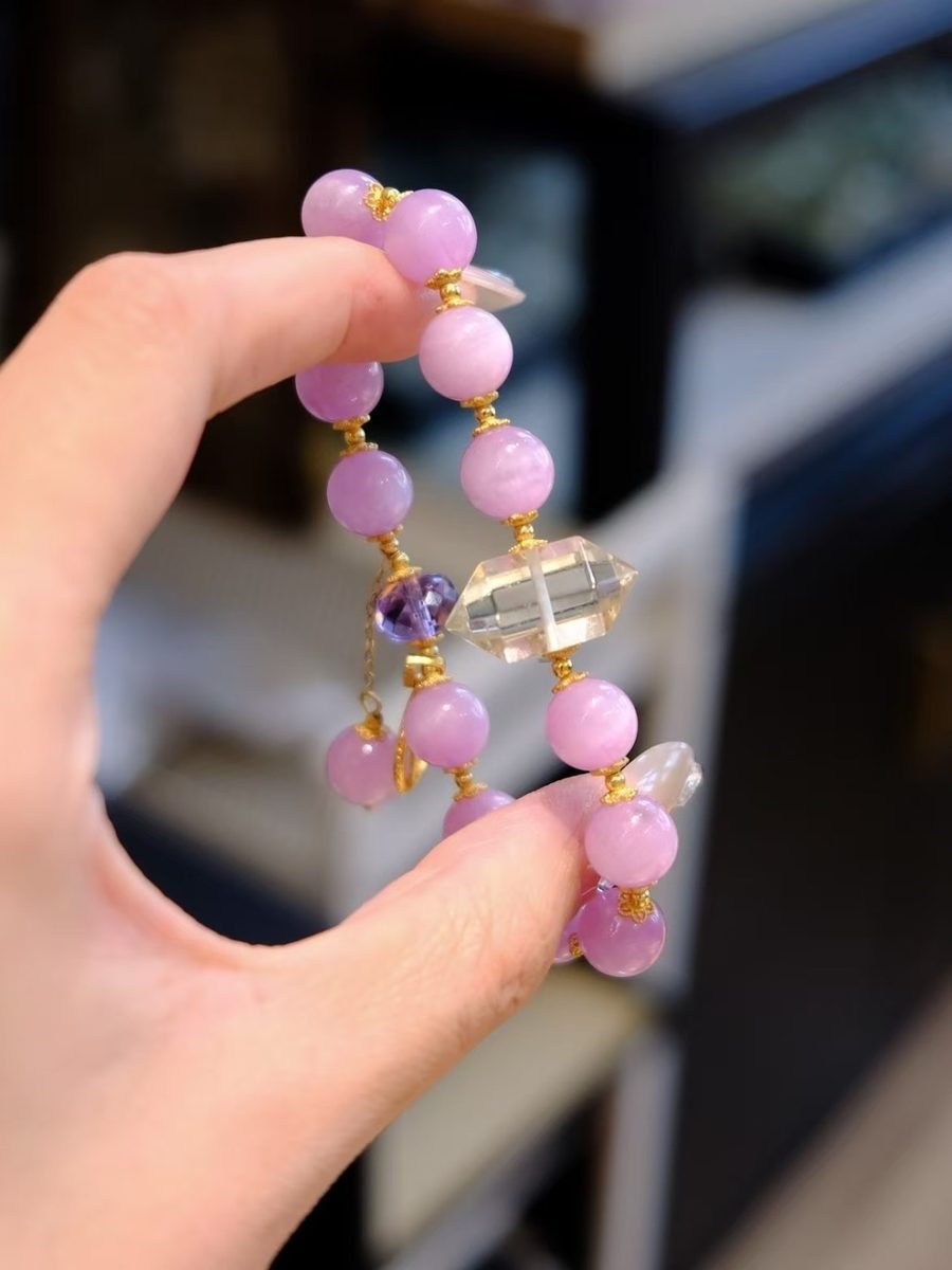 Amethyst Bracelet with Citrine & Kunzite — Ref. 02057