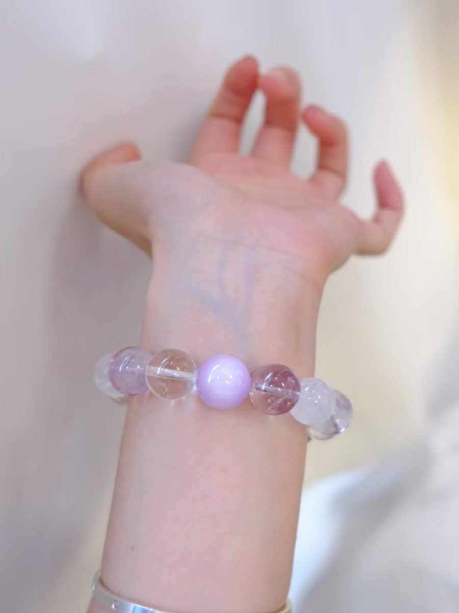 Amethyst Bracelet with Rose Quartz & Kunzite — Ref. 02151 - Image 4