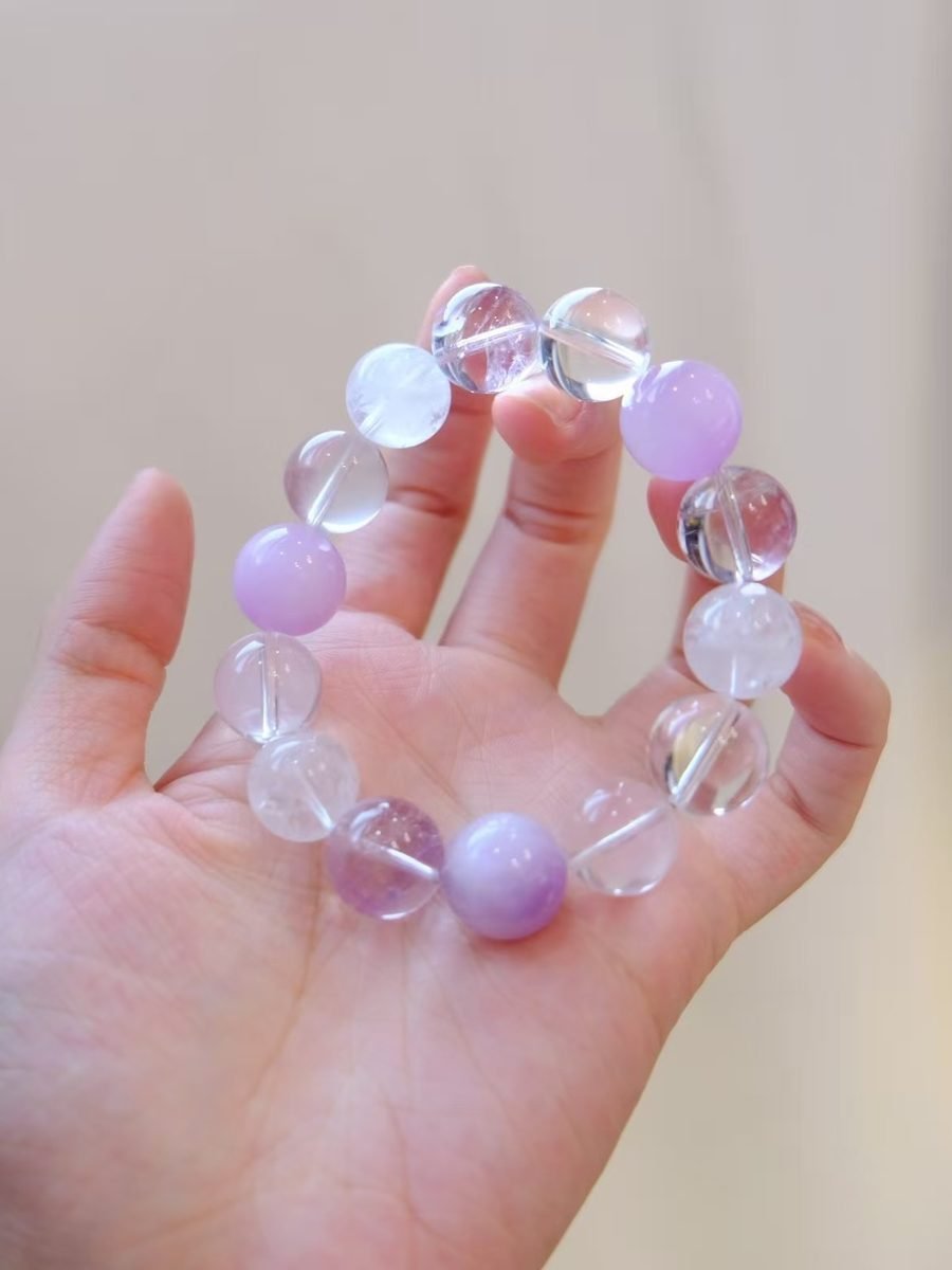 Amethyst Bracelet with Rose Quartz & Kunzite — Ref. 02151 - Image 5